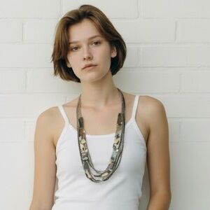 Vintage Multicolor Beaded Necklace